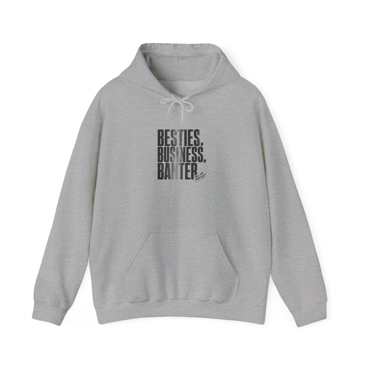 All In Podcast "Besties, Business, Banter" Hoodie - alternate angle 3, merchandise