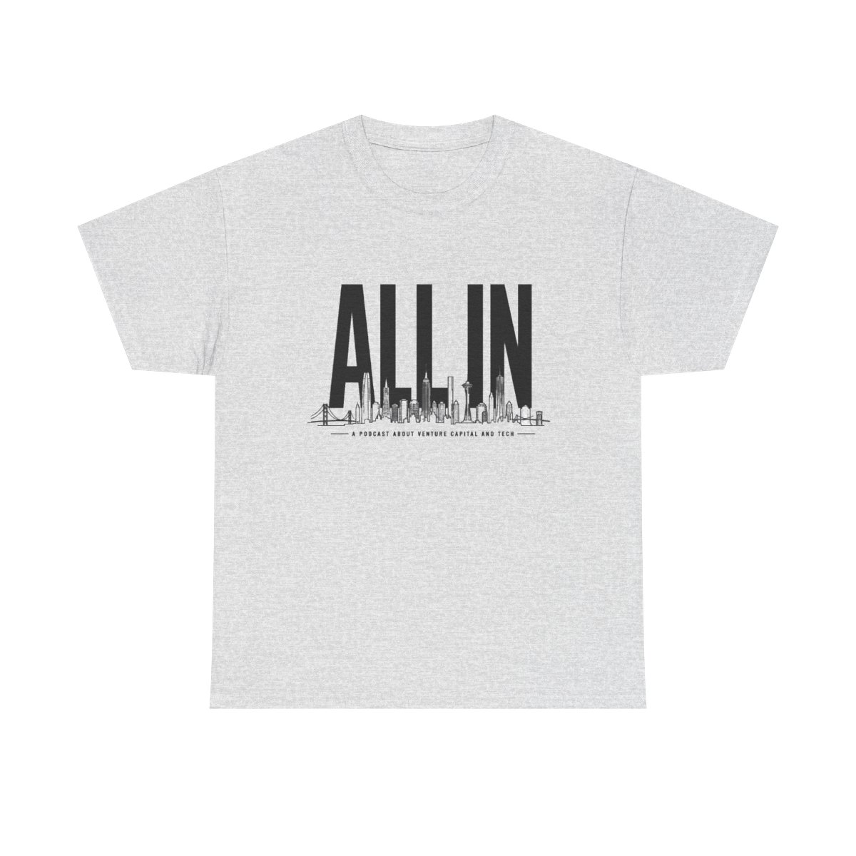 All In Podcast "ALL IN" Unisex Tee - alternate angle 4, merchandise