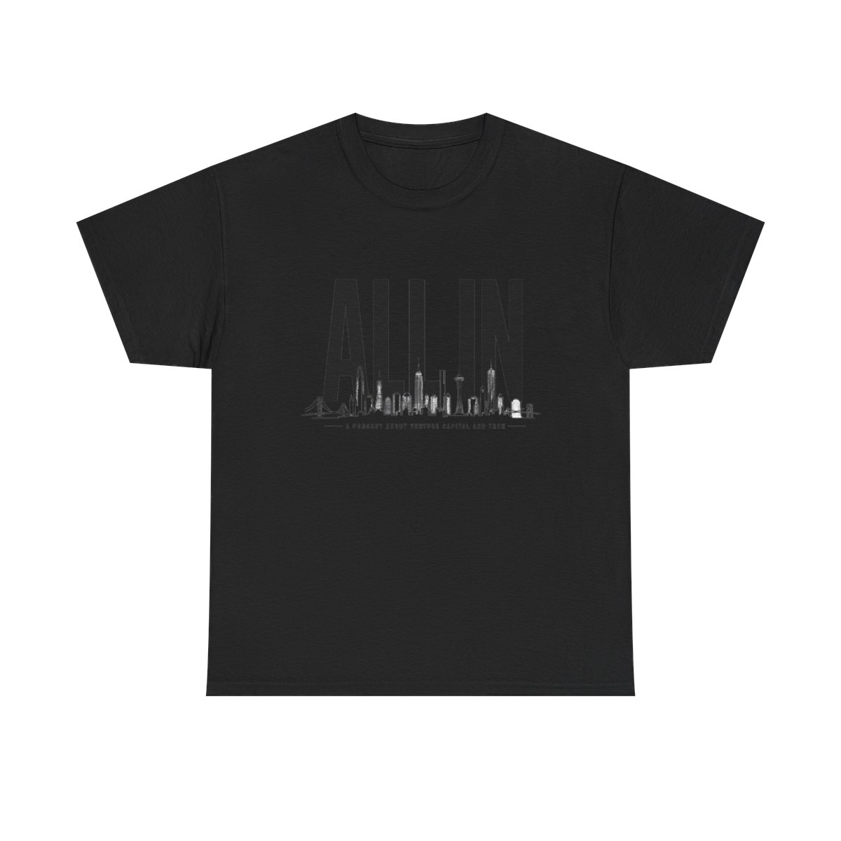 All In Podcast "ALL IN" Unisex Tee - alternate angle 2, merchandise