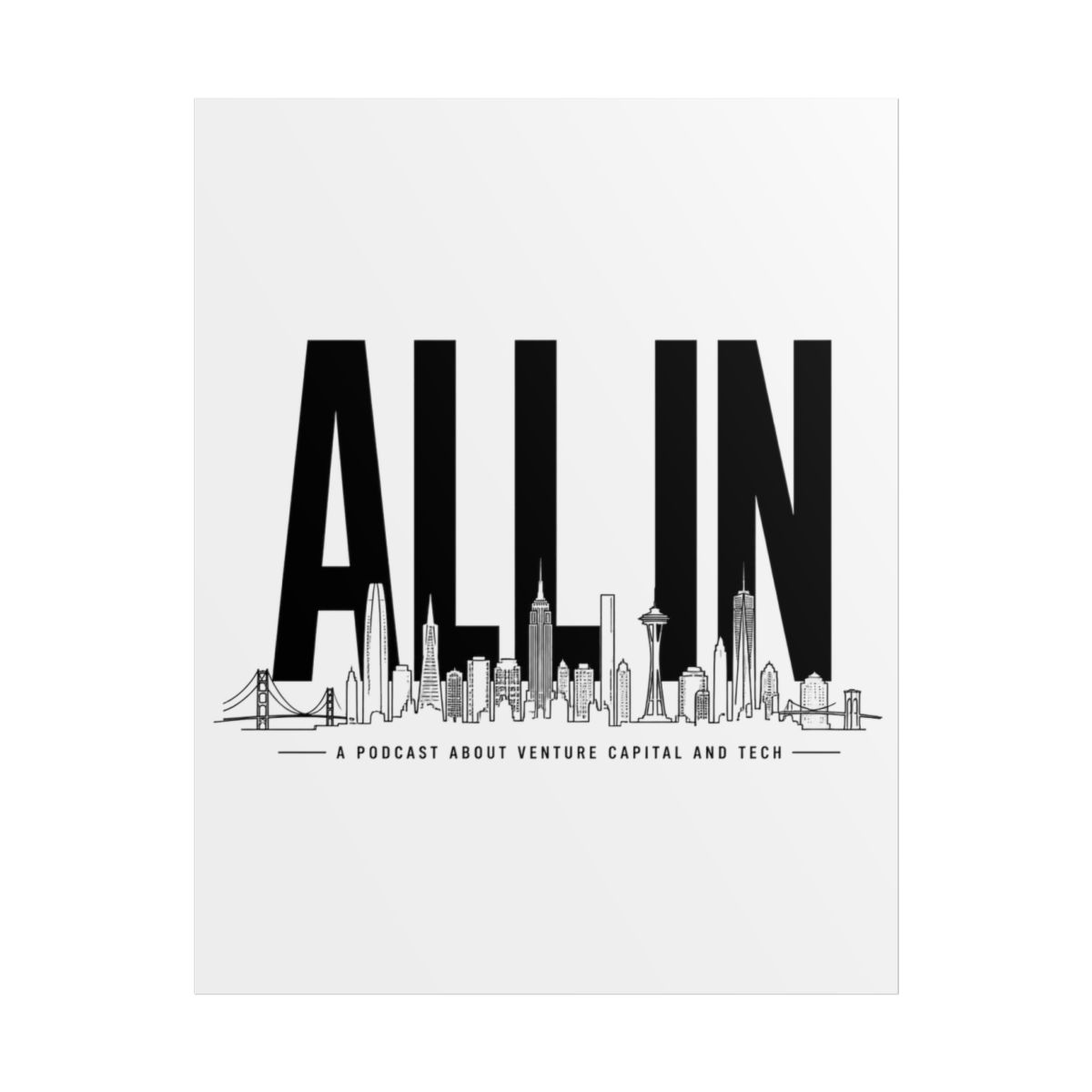 All In Podcast "ALL IN" Poster - alternate angle 1, merchandise