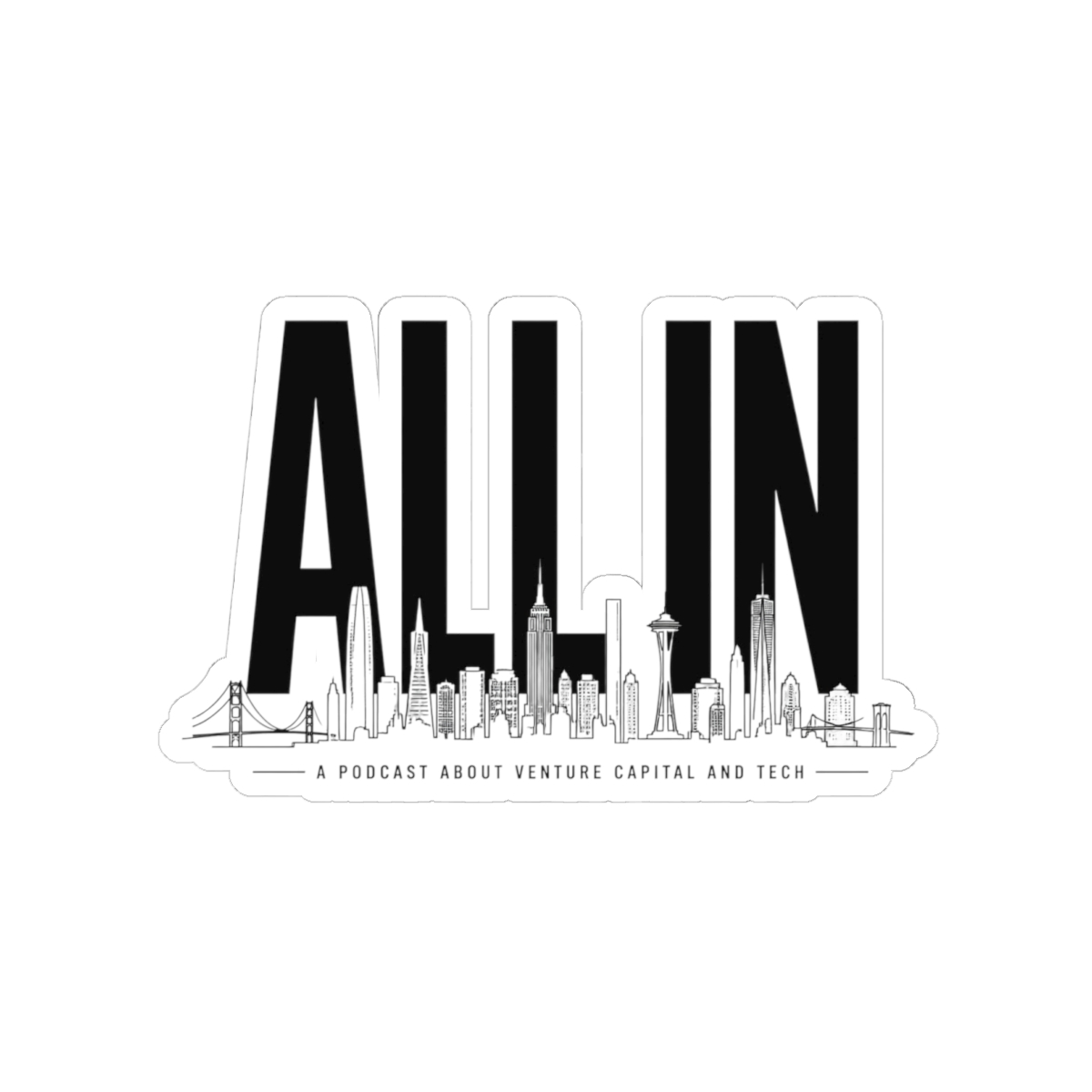 All In Podcast "ALL IN" Sticker