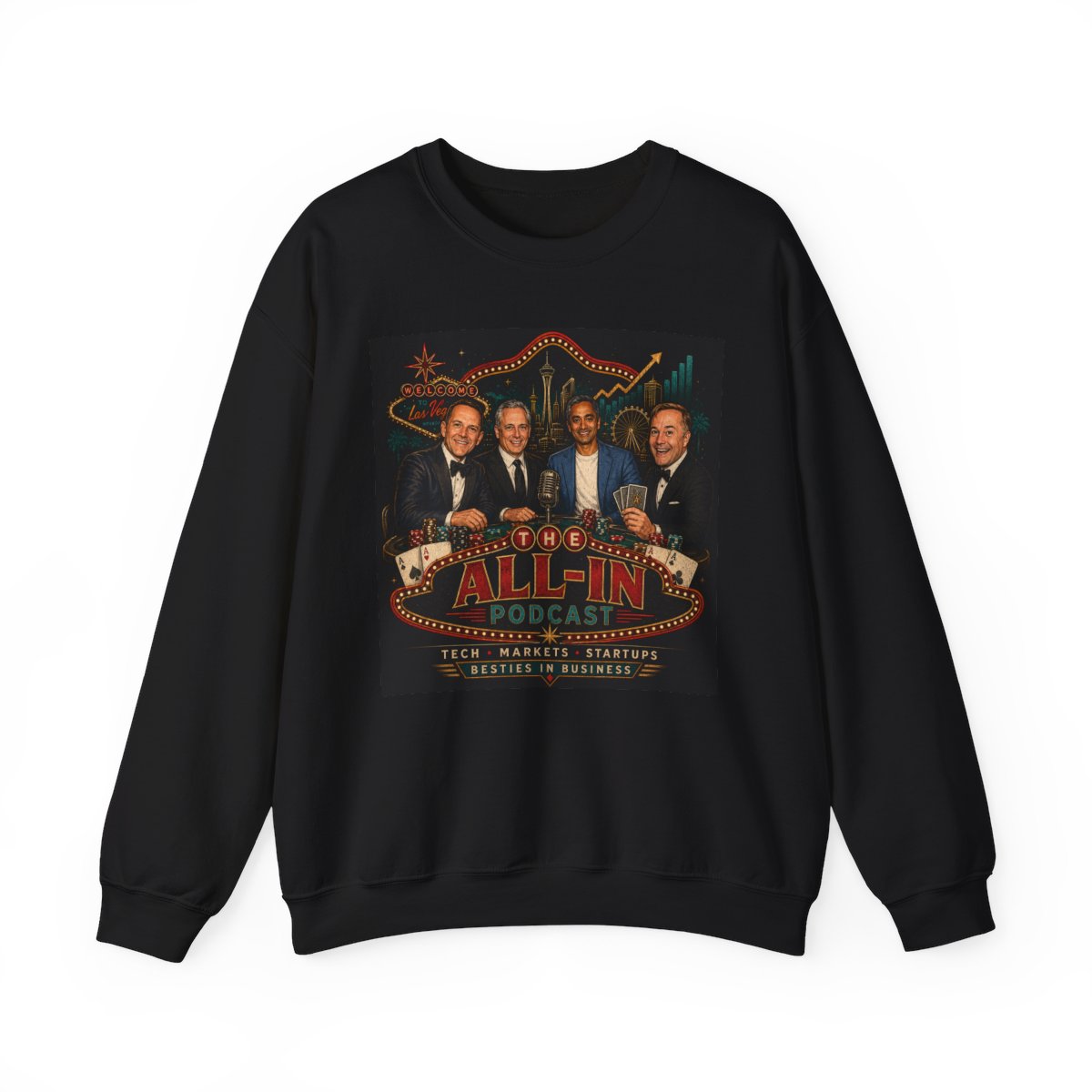 All In Podcast "All In Crew" Crewneck - All In Podcast official Sweatshirts merch